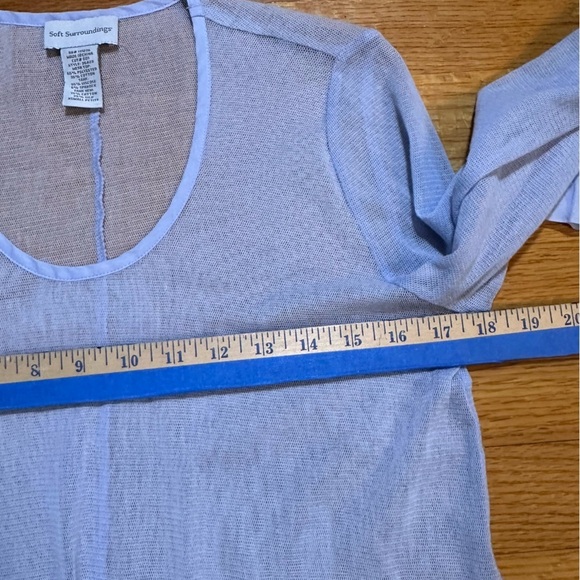Soft Surroundings Top lavender Sz XS Women Ruffle on Bottom Pullover (E)5 - Picture 14 of 14